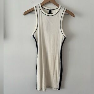 SKIMS Marble and Navy Ribbed Dress Medium